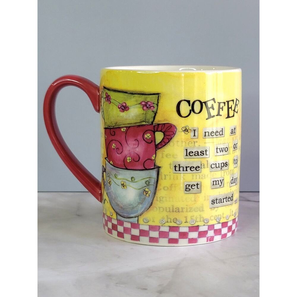 Lang Coffee Two or Three Cups Ceramic Mug with Artwork by Lisa Kaus 17oz 5001351 - Picture 4 of 10